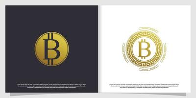Crypto logo design with creative modern concept idea vector