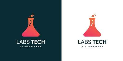 Labs logo design template with technology style vector