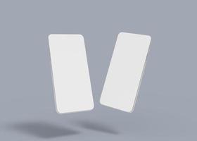 3D rendering modern concept smart phone screen mockup photo