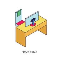 Office Table Vector Isometric  Icons. Simple stock illustration stock