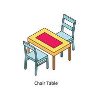 Chair Table Vector Isometric  Icons. Simple stock illustration stock