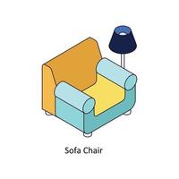 Sofa Chair Vector Isometric  Icons. Simple stock illustration stock
