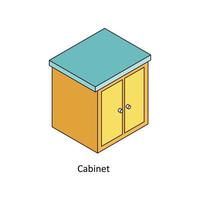 Cabinet Vector Isometric  Icons. Simple stock illustration stock