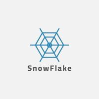 A snowflake logo shaped like a spider's web. vector