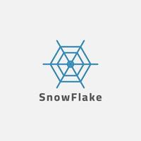 A snowflake logo shaped like a spider's web. vector