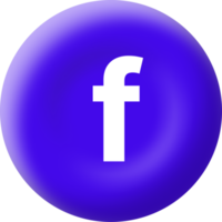 Facebook logo 3d png file gratuito icona