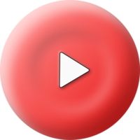 social meios de comunicação logotipo Youtube 3d png pró