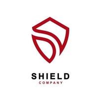 Creative Letter S Logo Design with Font and Modern Shield Combination Concept. vector illustration