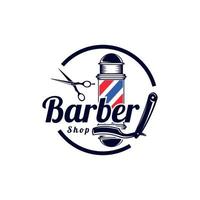 barbería etiqueta sello logo diseño para tu negocio y profesional con calidad servicios vector diseño ilustración.