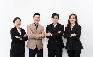 group image of asian business people on white background photo