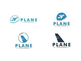 set of Airplane and Travel logo, Plane icon and symbol vector