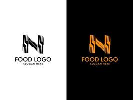Initial Letter N Food Logo, food logo vector