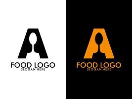 Initial Letter A Food Logo, food logo vector