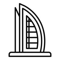 burj Alabama árabe icono estilo vector