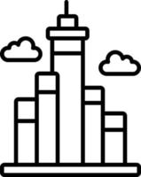 burj califa icono estilo vector