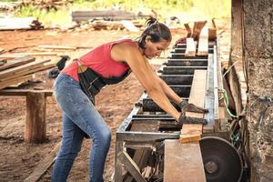 Professional woman with high workmanship skills. Empowerment and Resilience. photo