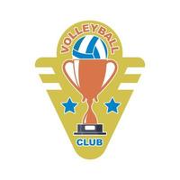 badge and logo of volleyball club vector illustration