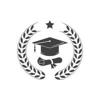 graduación gorra diploma vector ilustración diseño