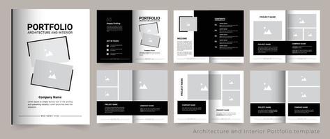portafolio diseño arquitectura o interior portafolio vector