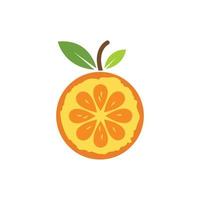 naranja Fruta icono vector logo ilustración