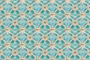 Abstract blue flower and leaves seamless pattern background. Flower and leaf clip illustration texture. photo