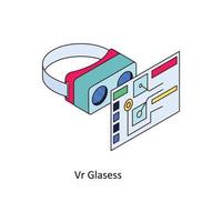 VR Glasses Vector Isometric  Icons. Simple stock illustration stock