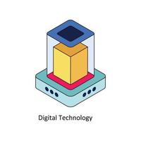 digital tecnología vector isométrica iconos sencillo valores ilustración valores