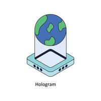 Hologram Vector Isometric  Icons. Simple stock illustration stock