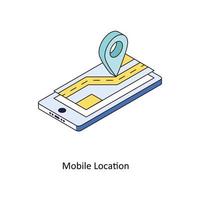 Mobile Location Vector Isometric  Icons. Simple stock illustration stock