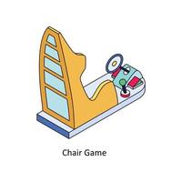 Chair Game Vector Isometric  Icons. Simple stock illustration stock