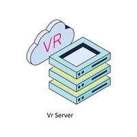 vr servidor vector isométrica iconos sencillo valores ilustración valores