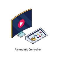 panorámico controlador vector isométrica iconos sencillo valores ilustración valores