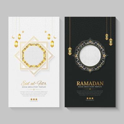 Eid and Ramadan Arabic Islamic style social media story templates collection
