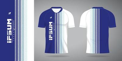 azul jersey deporte uniforme camisa diseño modelo vector