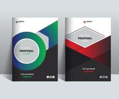 Business Proposal cover Design Template adept for multipurpose Projects vector