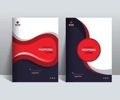 Business Proposal Cover Design Template adept for multipurpose Projects vector