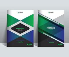 Business Proposal cover Design Template adept for multipurpose Projects vector