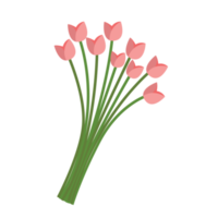 pastel hand- trek bloemen png