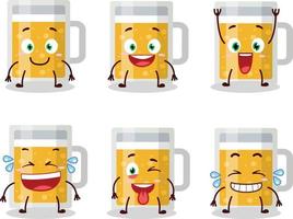 Cartoon character of mug of beer with smile expression vector