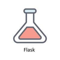 Flask  Vector Fill outline  Icons. Simple stock illustration stock