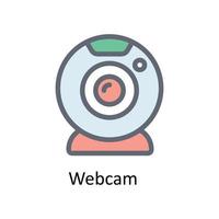 Webcam Vector Fill outline  Icons. Simple stock illustration stock