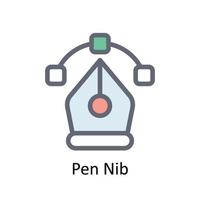 Pen Nib Vector Fill outline  Icons. Simple stock illustration stock