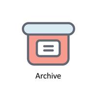 Archive Vector Fill outline  Icons. Simple stock illustration stock