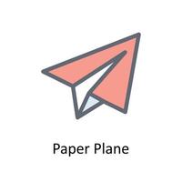 papel avión vector llenar contorno iconos sencillo valores ilustración valores