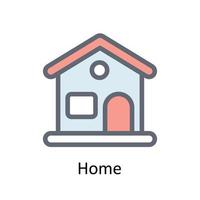 hogar vector llenar contorno iconos sencillo valores ilustración valores