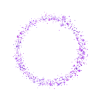 runda prickar ram med tömma Plats för din text. ram tillverkad av blå fläckar eller prickar av olika storlek. cirkel form. png