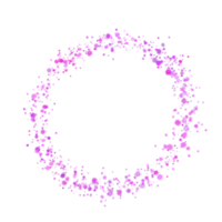 rond points Cadre avec vide espace pour votre texte. Cadre fabriqué de bleu taches ou points de divers taille. cercle forme. png