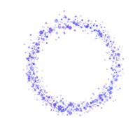 rond points Cadre avec vide espace pour votre texte. Cadre fabriqué de bleu taches ou points de divers taille. cercle forme. png