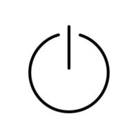 Shutdown vector icon, Outline style, isolated on white Background.