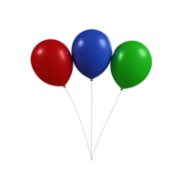 färgrik ballonger. 3d tolkning png